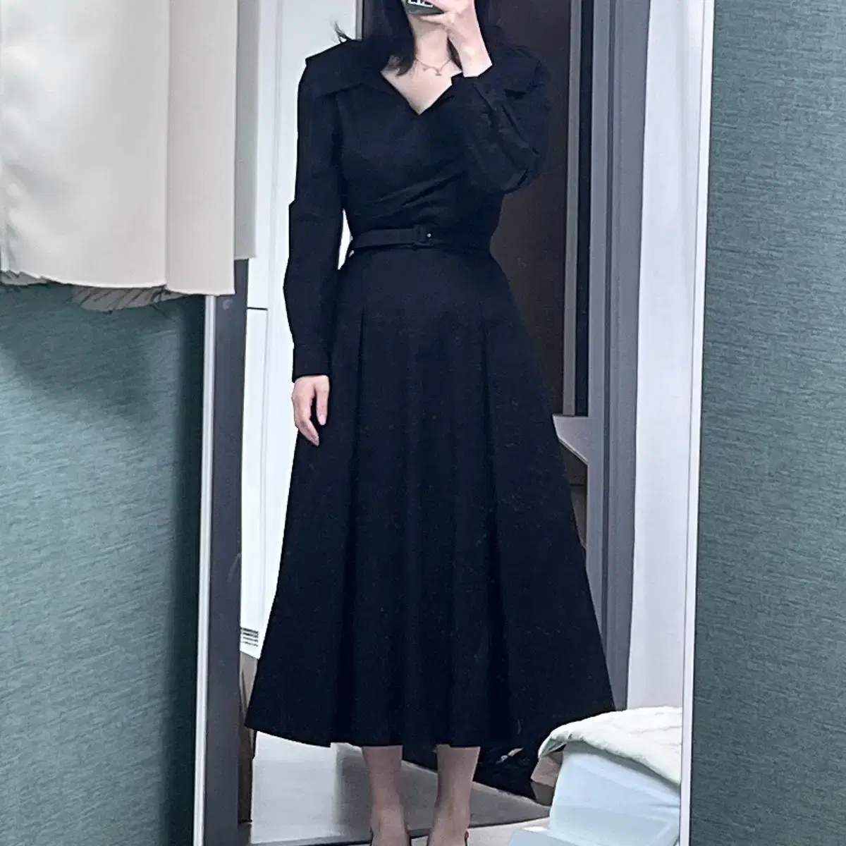 브라이드앤유 원피스 ELLIE V-neck shirt dress